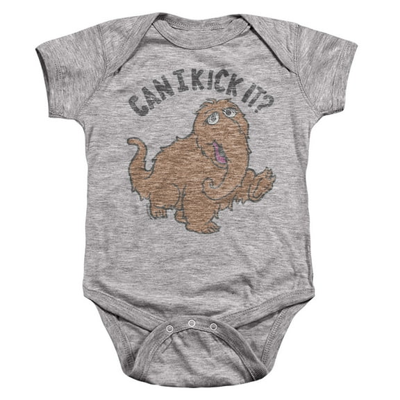 Sesame Street Snuffleupagus Kick It Unisex Infant Snap Suit for Baby, Athletic Heather, Large