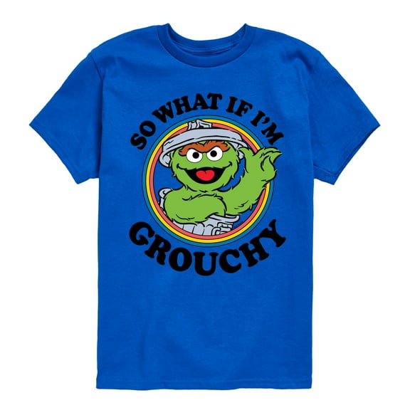 Sesame Street - So What If Im Grouchy - Toddler and Youth Short Sleeve Graphic T-Shirt