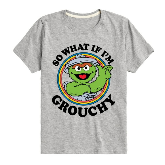 Sesame Street - So What If Im Grouchy - Toddler and Youth Short Sleeve Graphic T-Shirt