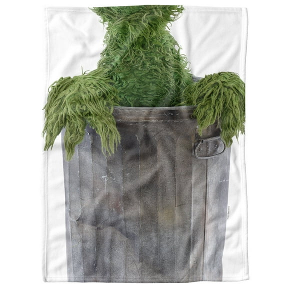 Sesame Street Soft Fleece Baby Blanket for Infant Toddler, All Season Cozy Crib Throw 30"x40" Oscar Costume