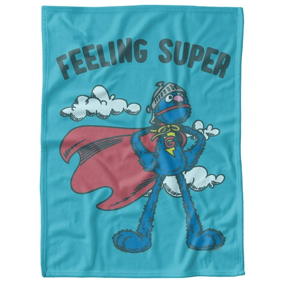 Sesame Street Soft Fleece Baby Blanket for Infant Toddler, All Season Cozy Crib Throw 30"x40" The Grover Kent