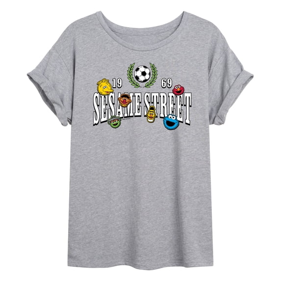 Sesame Street - Ss Soccer Jersey - Women's Oversized Graphic T-Shirt