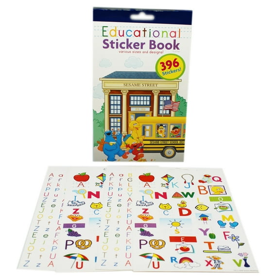 Sesame Street Sticker Book- Educational Sticker Book: Alphabet (396 Stickers)