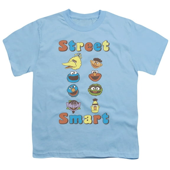 Sesame Street Streetart S/S Youth 18/1 T-Shirt Light Blue