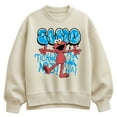 thumbnail image 1 of Sesame Street - Streetwear Elmo - Ladies Oversized Fleece Crew Sweatshirt, 1 of 3