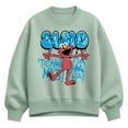 thumbnail image 1 of Sesame Street - Streetwear Elmo - Ladies Oversized Fleece Crew Sweatshirt, 1 of 3