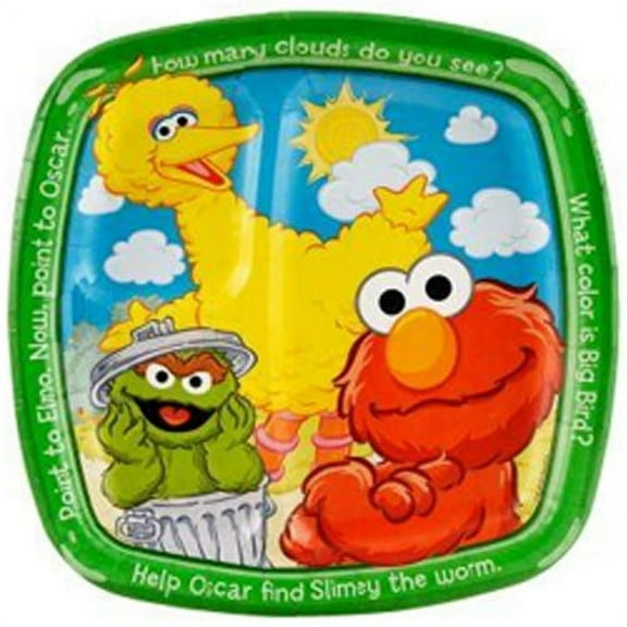 Sesame Street 'Sunny Days' Large Paper Pocket Plates (8ct)