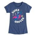 thumbnail image 1 of Sesame Street - Super Grover - Girls Fitted Short Sleeve Graphic T-Shirt, 1 of 4