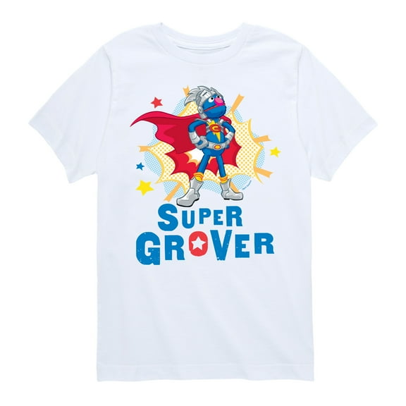 Sesame Street - Super Grover Pose - Toddler and Youth Short Sleeve Graphic T-Shirt