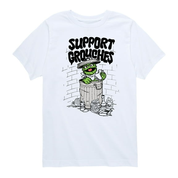 Sesame Street - Support Grouches Oscar - Toddler and Youth Short Sleeve Graphic T-Shirt