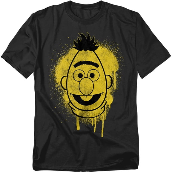 Sesame Street T-Shirt Bert Graffiti Spray Face Unisex Graphic Tee for Men & Women