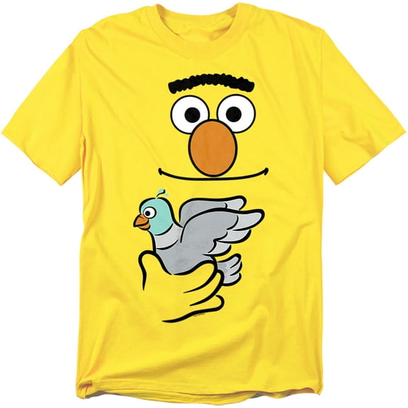 Sesame Street T-Shirt Bert Holding Pigeon Unisex Graphic Tee for Men & Women