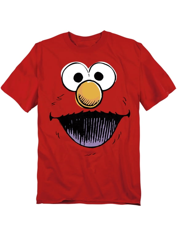 T-Shirt Elmo Retro Sketch Face Unisex Graphic Tee for Men & Women