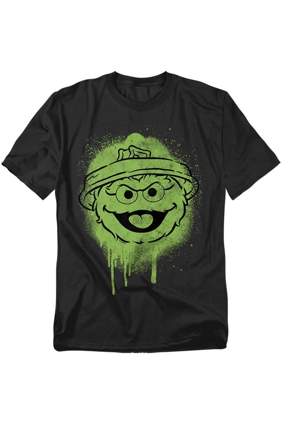 T-Shirt Oscar The Grouch Graffiti Spray Face Unisex Graphic Tee for Men & Women