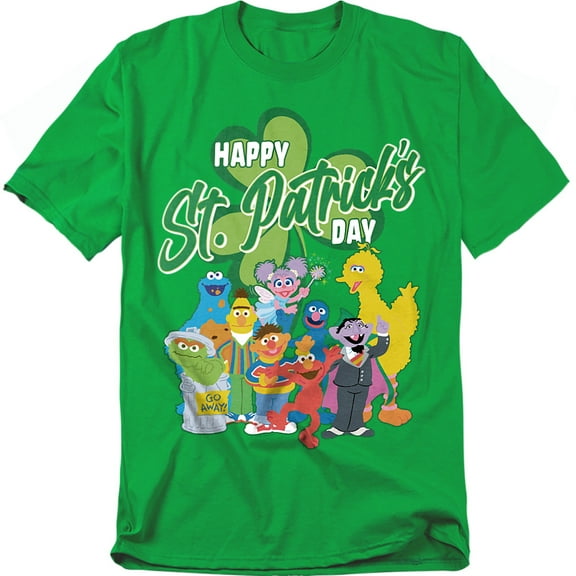 Sesame Street T-Shirt St. Patrick'S Day Big Bird Elmo Cookie Monster Unisex Graphic Tee for Men & Women