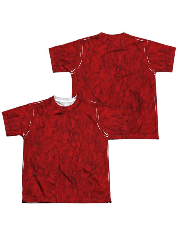 Sesame Street TV Show Elmo Costume Boys Youth Front/Back Print T-Shirt Tee