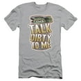 thumbnail image 1 of Sesame Street Talk Dirty To Me S/S Adult 30/1 T-Shirt Silver, 1 of 2