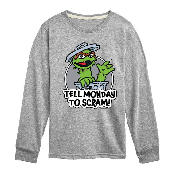 Sesame Street - Tell Monday To Scram - Toddler and Youth Long Sleeve T-Shirt