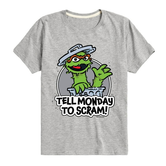 Sesame Street - Tell Monday To Scram - Toddler and Youth Short Sleeve Graphic T-Shirt