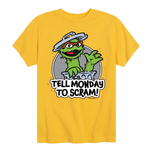 Sesame Street - Tell Monday To Scram - Toddler and Youth Short Sleeve Graphic T-Shirt
