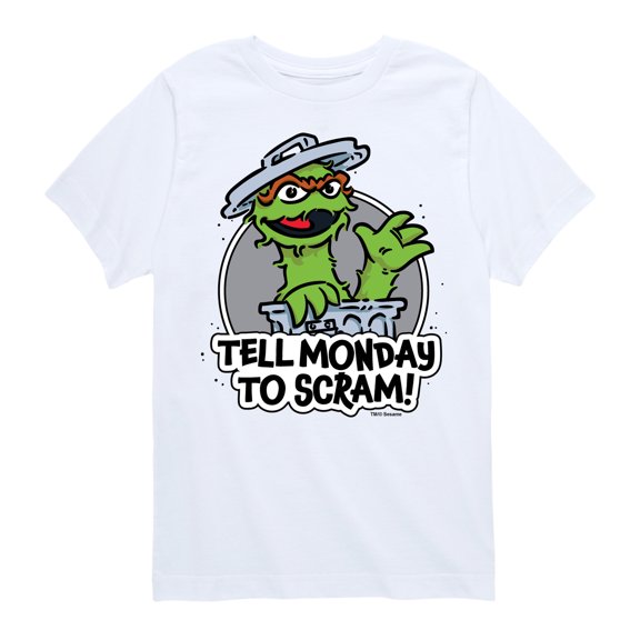 Sesame Street - Tell Monday To Scram - Toddler and Youth Short Sleeve Graphic T-Shirt