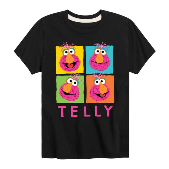 Sesame Street - Telly Grid - Toddler and Youth Short Sleeve Graphic T-Shirt