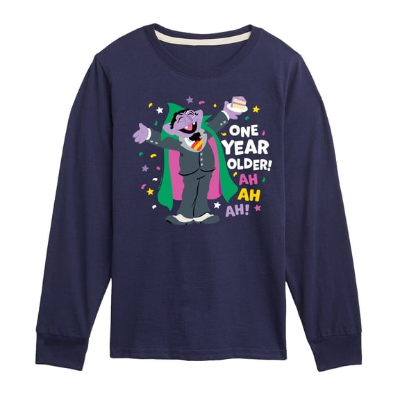Sesame Street - The Count One Year Older - Toddler and Youth Long Sleeve T-Shirt