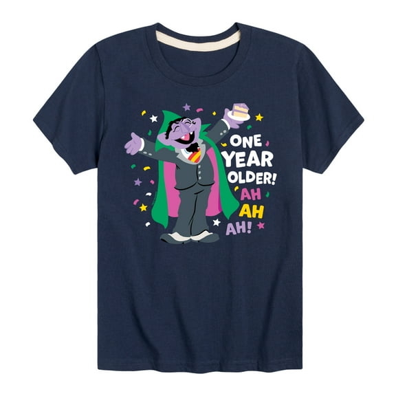 Sesame Street - The Count One Year Older - Toddler and Youth Short Sleeve Graphic T-Shirt