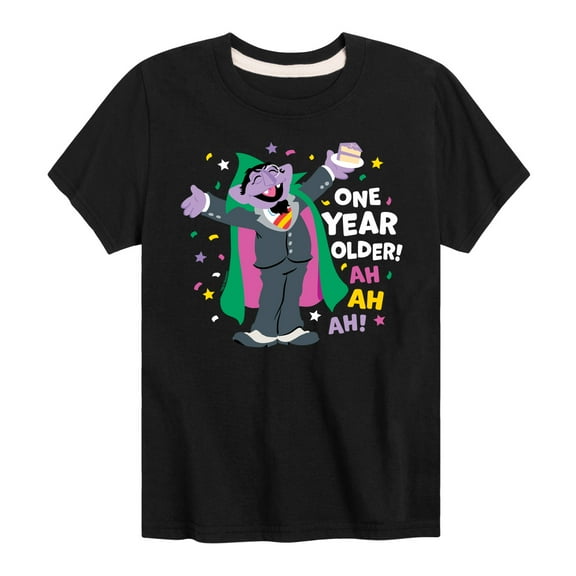 Sesame Street - The Count One Year Older - Toddler and Youth Short Sleeve Graphic T-Shirt