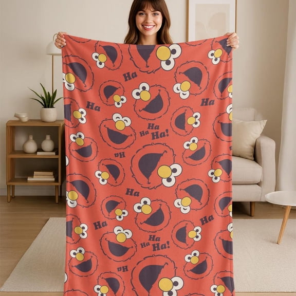 Sesame Street Tickle Me Elmo Flannel Blanket 36x58 Inches