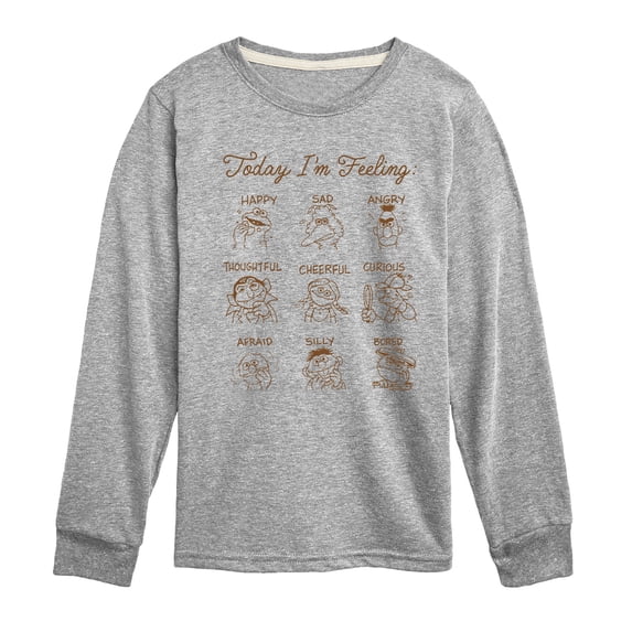 Sesame Street - Today Im Feeling Grid - Toddler and Youth Long Sleeve T-Shirt