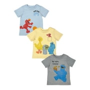 Sesame Street Toddler 3 Pack Graphic T-Shirts, Sizes 2T-5T