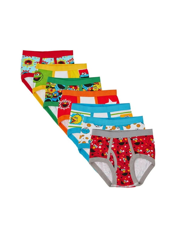 Sesame Street Toddler Boys Brief Underwear, 7-Pack