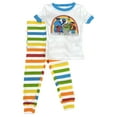 thumbnail image 1 of Sesame Street Toddler Boys Colorful Stripe Cotton Pajamas Elmo Sleep Set 2T, 1 of 1