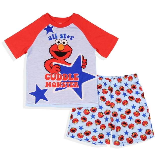 Sesame Street Toddler Boys' Elmo All Star Cuddle Monster Pajama Set