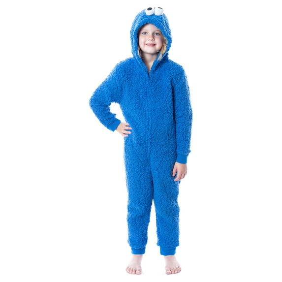 Sesame Street Family Sherpa Union Suit Costume Pajama For Adults Men Women Toddlers Boys Girls