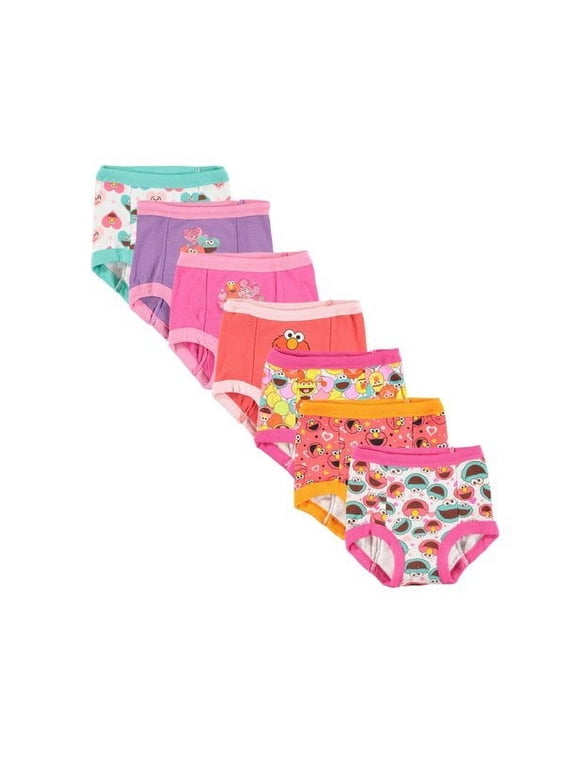 Toddler Girl's 7-Pack Elastic Waist Band Training Pants, Multicolor