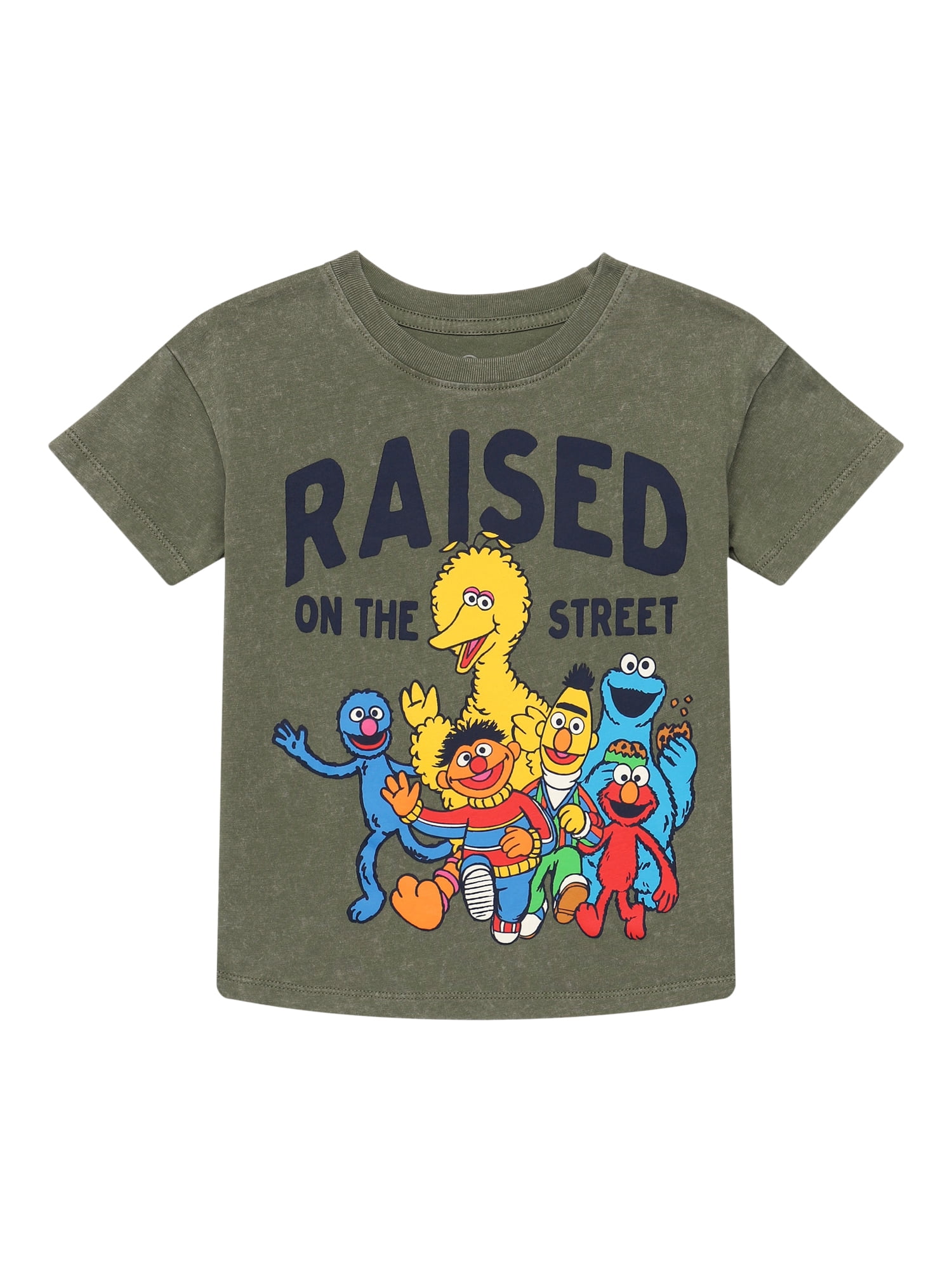Sesame Street Toddler Short Sleeve Graphic Crewneck Tee, Sizes 12M-5T