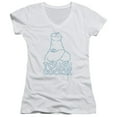 thumbnail image 1 of Sesame Street Tough Cookie Junior Women's T-Shirt V-Neck White, 1 of 2