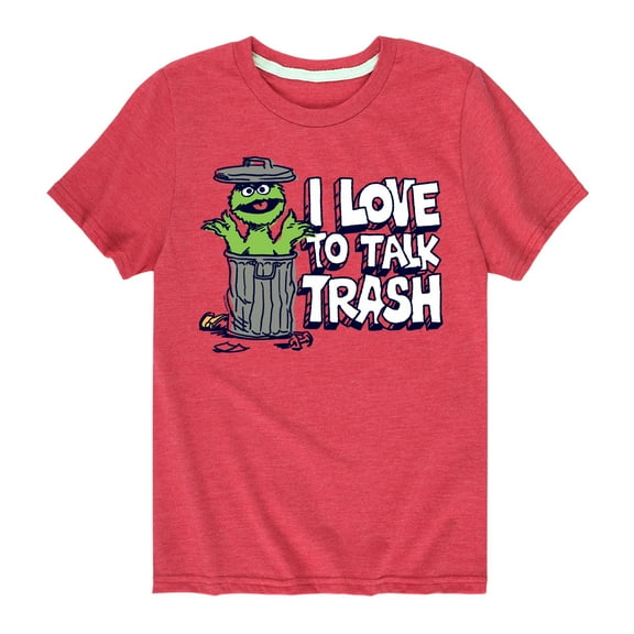 Sesame Street - Trash Talk - Toddler and Youth Short Sleeve Graphic T-Shirt
