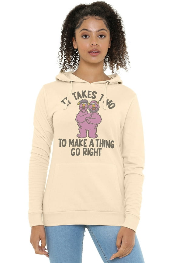 Two Headed Monster Takes Two Women's Pullover Hoodie, Stone, X-Large