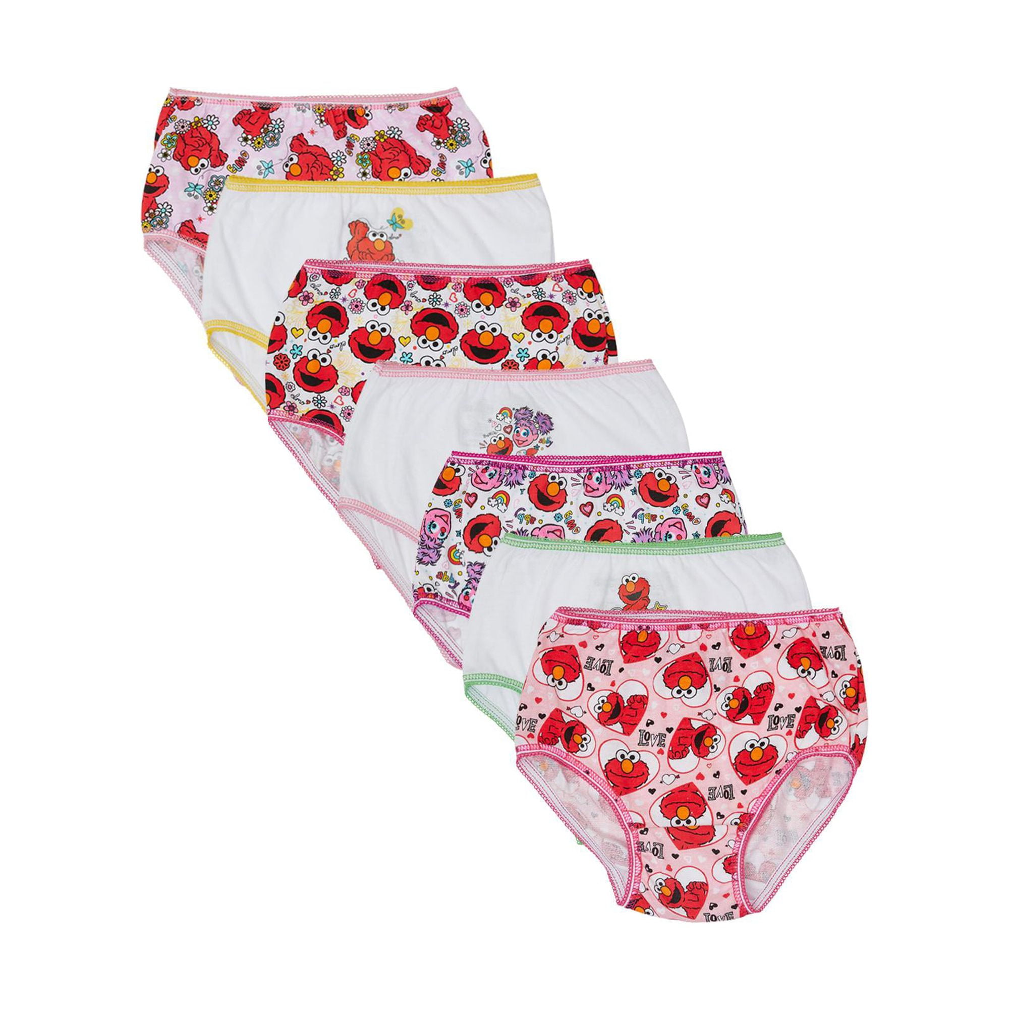 Sesame Street Underwear Panties, 7-Pack (Toddler Girls)