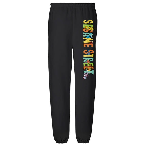 Sesame Street Vertical Name Unisex Jogger Sweatpants for Men and Women