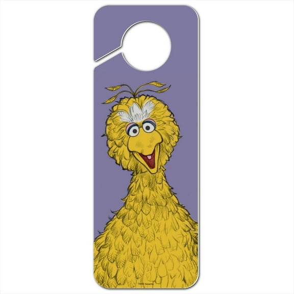 Sesame Street Vintage Big Bird Plastic Door Knob Hanger Sign