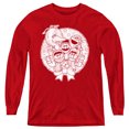 thumbnail image 1 of Sesame Street Vintage Christmas Wreath Youth Long Sleeve T Shirt, Red, Large, 1 of 3