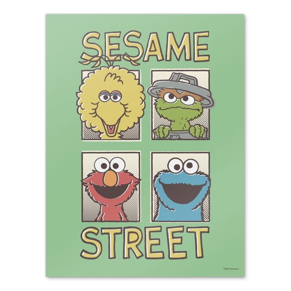 Sesame Street Vintage Comic Panels Home Business Office Sign