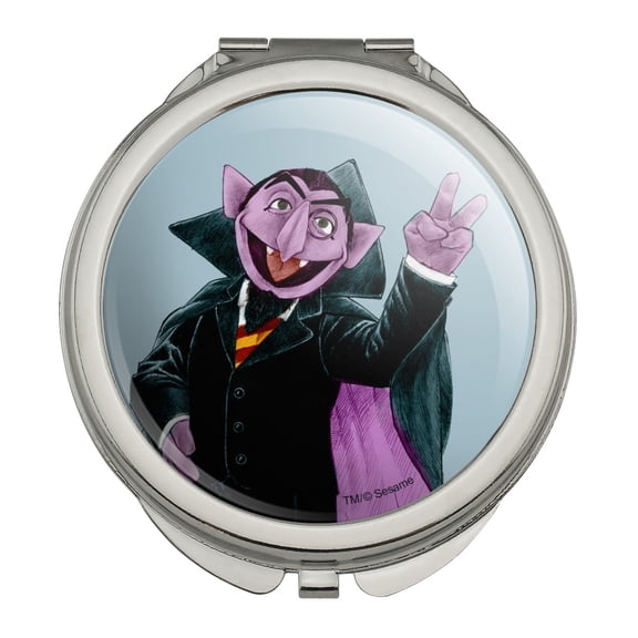 Sesame Street Vintage Count Von Count Compact Travel Purse Handbag Makeup Mirror