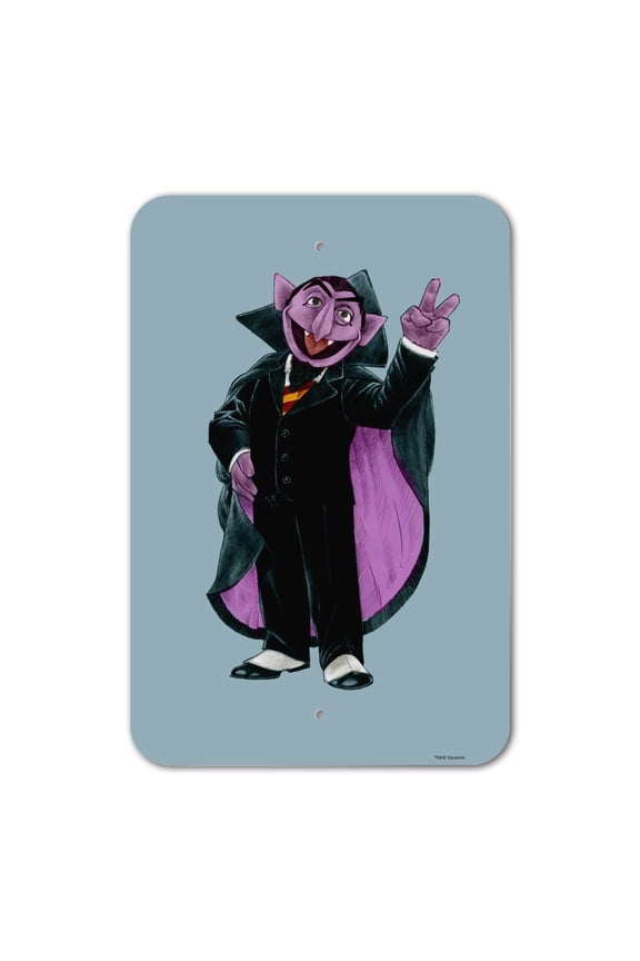 Sesame Street Vintage Count Von Count Home Business Office Sign