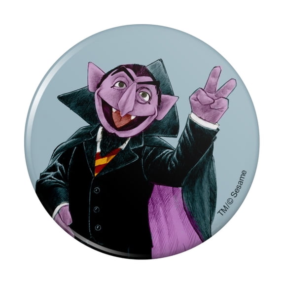 Sesame Street Vintage Count Von Count Pinback Button Pin