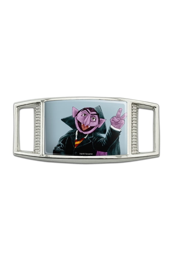 Sesame Street Vintage Count Von Count Rectangular Shoe Shoelace Shoe Lace Tag Runner Gym Charm Decoration